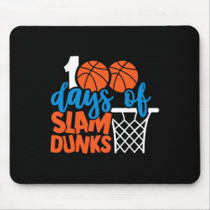 Happy 100 Days Of School 100 Days Of Slam Dunks Ba Mouse Pad