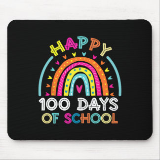 Happy 100 Days Of School 100th Day Cute Rainbow Te Mouse Pad