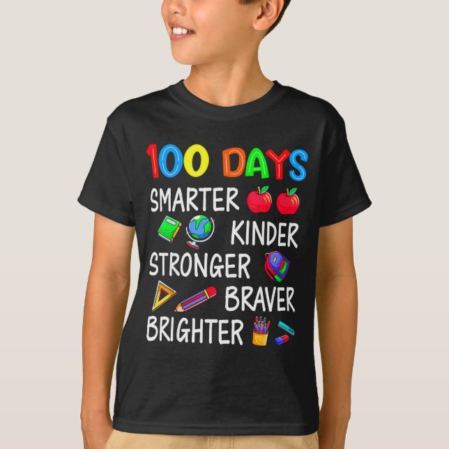 Happy 100 Days Of School 100th Day Of School Kids  T-Shirt (Front)