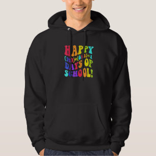 Happy 100 Days Of School 100th Day Teacher Math Fo Hoodie