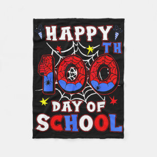 Happy 100 Days Of School 100th Days Flower Teacher Fleece Blanket
