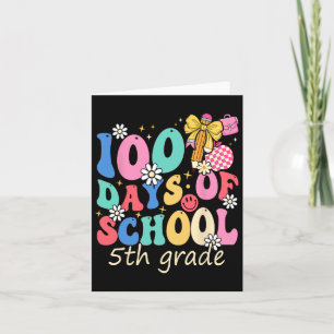 Happy 100 Days Of School 5th Fifth Grade Smarter G Card