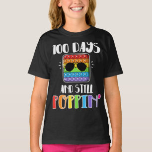Happy 100 Days Of School And Still Poppin 100th Da T-Shirt