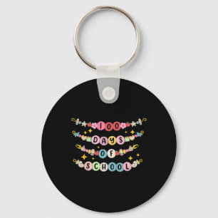Happy 100 Days Of School Bracelet Teacher Student  Key Ring