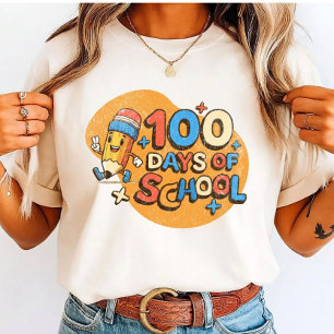 Happy 100 Days of School Celebration Retro  Tri-Blend Shirt