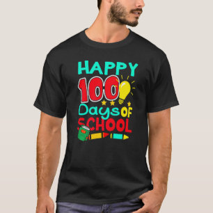 Happy 100 Days Of School Cute Teacher Student Chil T-Shirt