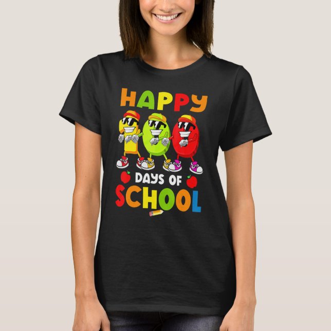 Happy 100 Days Of School Flossing Dance 100 Days S T-Shirt (Front)