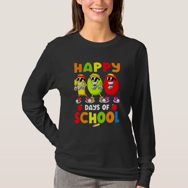 Happy 100 Days Of School Flossing Dance 100 Days S T-Shirt (Front)