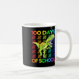 Happy 100 Days Of School For Kids Boys Dinosaur T Coffee Mug