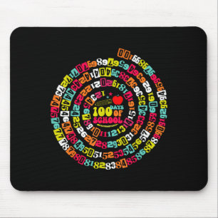 Happy 100 Days Of School Funny Math Teacher Kids N Mouse Pad