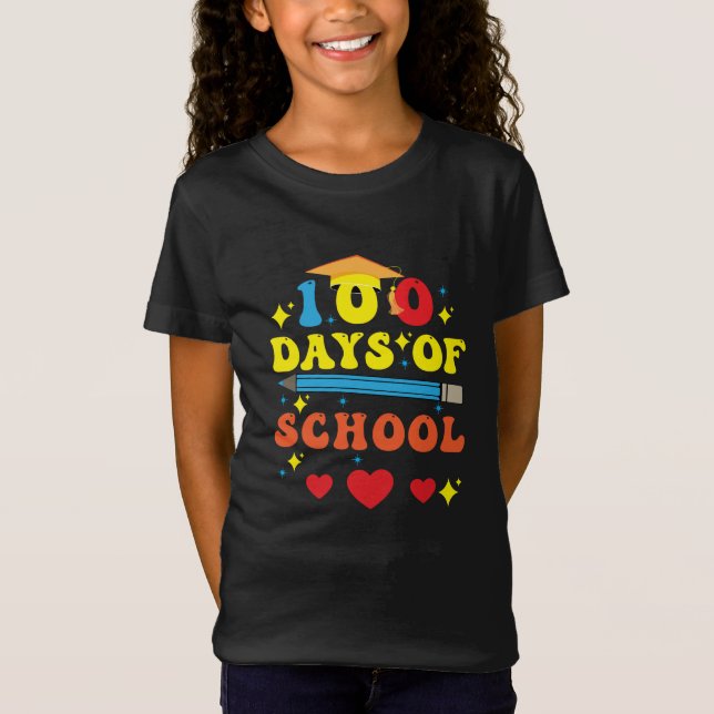 Happy 100 days of school Gifts T-Shirt (Front)
