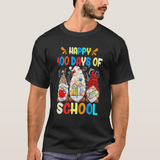 Happy 100 Days Of School Gnomes Teacher Kids T-Shirt