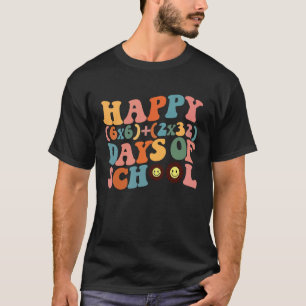 Happy 100 Days of School Groovy Presents Teacher T-Shirt