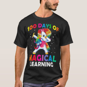 Happy 100 Days Of School Magical Learning Dabbing T-Shirt