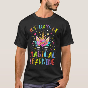Happy 100 Days Of School Magical Learning Unicorn  T-Shirt