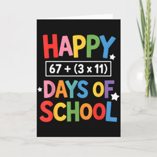 Happy 100 Days Of School Math Equation 100th Day T Card