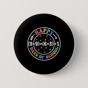 Happy 100 Days Of School Math Formula 100th Day Te 6 Cm Round Badge