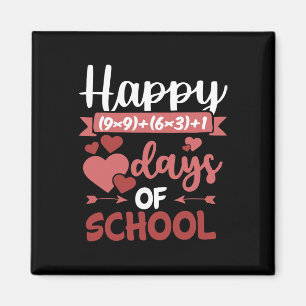 Happy 100 Days Of School Math Formula Valentines D Magnet