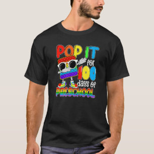 Happy 100 Days Of School Pre k 100th Pop it Boys K T-Shirt