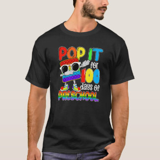 Happy 100 Days Of School Pre k 100th Pop it Boys K T-Shirt
