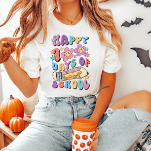 Happy 100 Days of School Retro Teacher T-Shirt