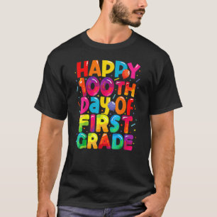 Happy 100 Days Of School Shirt Boys Girls 1st Grad