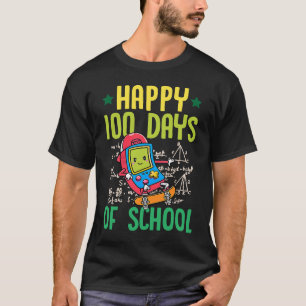 Happy 100 Days Of School Skateboarder Gamer Math T T-Shirt
