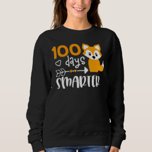 Happy 100 Days Of School Smarter Cute Fox Teacher  Sweatshirt