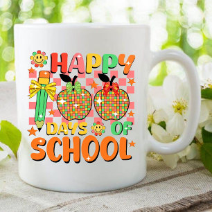 happy 100 days of school . teacher appreciation coffee mug
