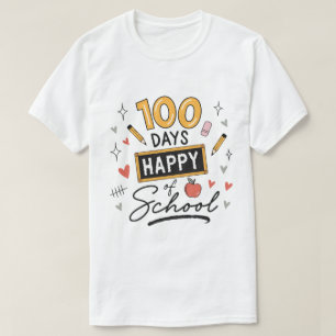 Happy 100 Days of School Teacher Kindergarten T-Shirt