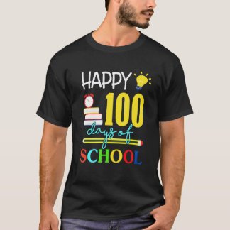 Happy 100 Days Of School Teacher Student Girls T-Shirt