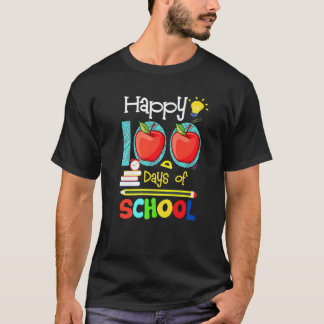 Happy 100 Days Of School Teacher Student Kids T-Shirt