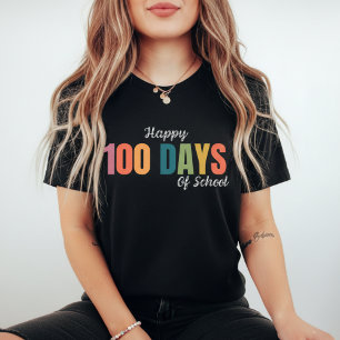 Happy 100 Days of School Teacher Tri-Blend Shirt