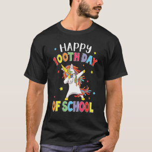 Happy 100 Days Of School Unicorn Dabbing Teacher S T-Shirt