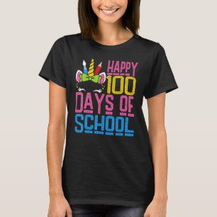 Happy 100 Days of School Unicorn Teacher Student G T-Shirt