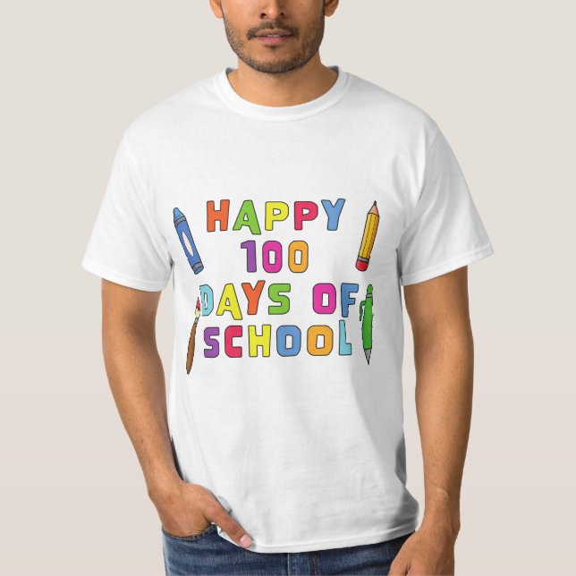 Happy 100 Days smarter Of School Teacher Student   T-Shirt (Front)