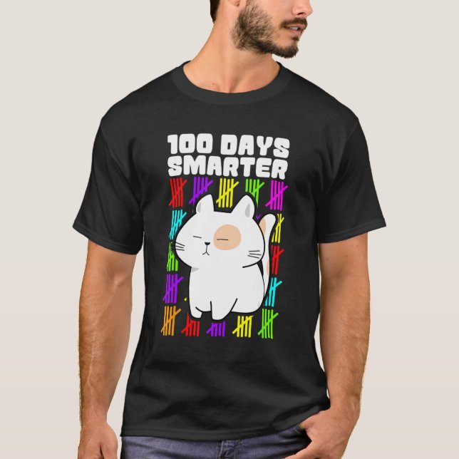 Happy 100 Days Smarter Shirts, 100th Day Of School T-Shirt (Front)
