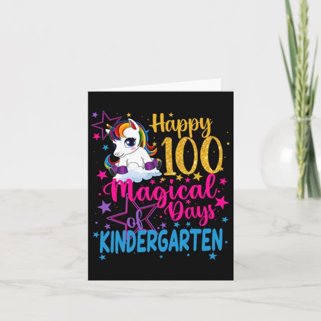 Happy 100 Magical Days Of Kinder  Card (Front)