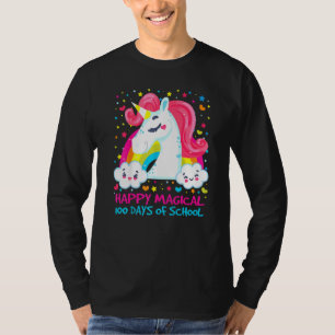Happy 100 Magical Days Of School Cute Unicorn Idea T-Shirt