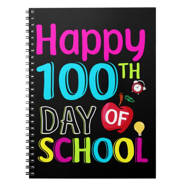 Happy-100-th-day-of-school Notebook (Front)