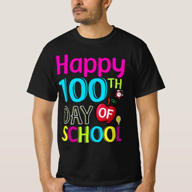 Happy-100-th-day-of-school T-Shirt (Front)