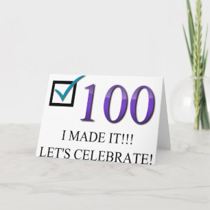 Happy 100th Birthday Card
