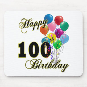 Happy 100th Birthday Gifts and Birthday Apparel Mouse Pad