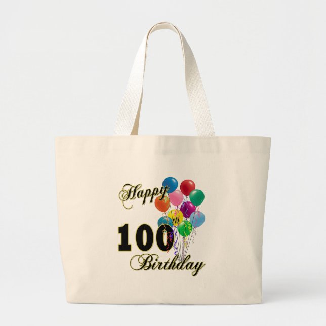 Happy 100th Birthday Tote Bag (Front)