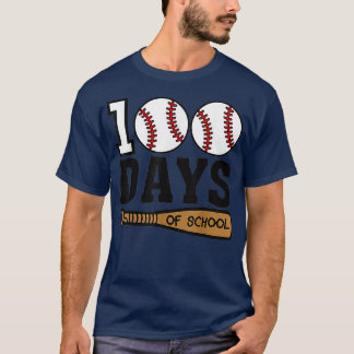 Happy 100th Day 100 Days Of School Baseball Teache T-Shirt