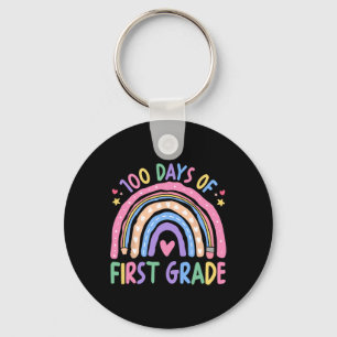 Happy 100th Day Of 1st Grade Teacher Kids 100 Days Key Ring