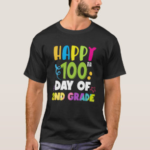 Happy 100th Day of 2nd Grade Funny Teachers & Kid T-Shirt