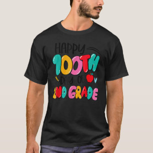 Happy 100th Day Of 2nd Grade Teacher 100 Days Of S T-Shirt
