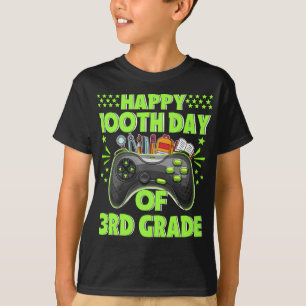 Happy 100th Day of 3rd Grade Teacher Student For  T-Shirt