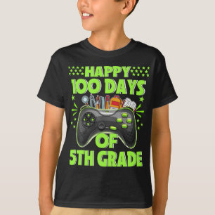 Happy 100th Day of 5th Grade Teacher Student For  T-Shirt